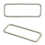 Рамка прямоугольная металл 50х2,5х15 мм, никель, 100 шт