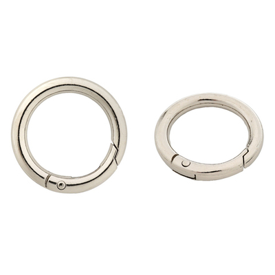 Карабин металл кольцо 25.0 мм (35х35 мм), никель, 10 шт