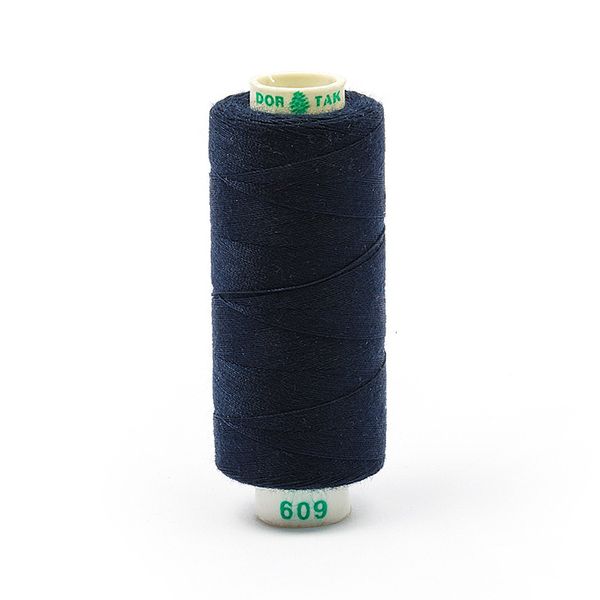 Нитки швейные бытовые Dor Tak 40/2, 366 м / 10 кат., 609 синий