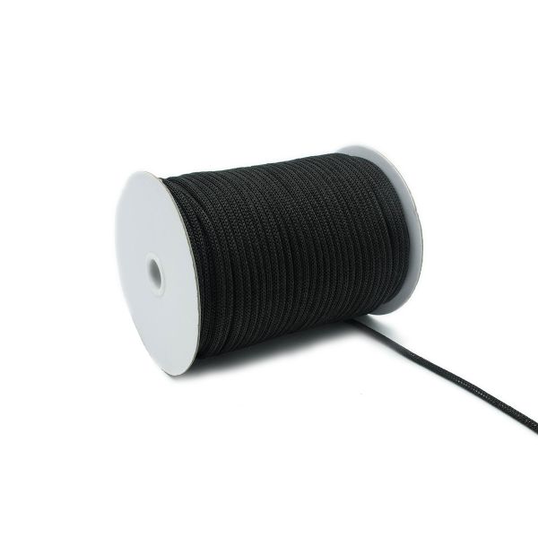 Шнур бумажный для крафт-пакетов ⌀5.0 мм, 100 м, PR001 черный