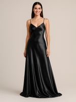 Атлас сатин 67 г/м², 150 см / 3 метра, AS.18 цв.чёрный