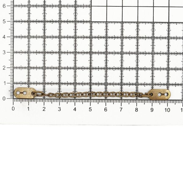 Вешалка-цепочка для одежды 102х7 мм, металл, бронза, 10 шт, ГНУ14377