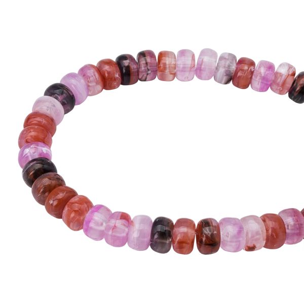 Бусины акрил 4х7 мм, 500 г, прозрач. в цвете, шайба, AD026 черри-кварц, (7748710)2460 , Astra&Craft