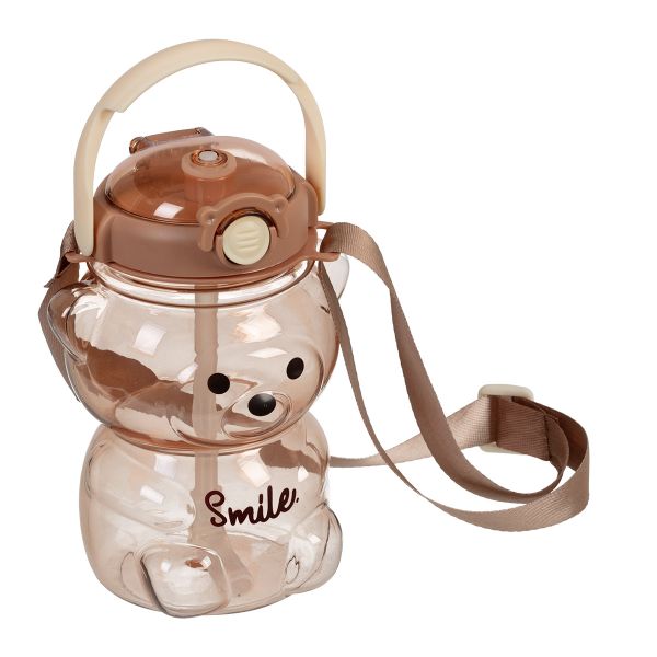 Бутылка пластиковая 1000 мл, 19х11 см, №02 коричневый, Lol&Pop LLP-008