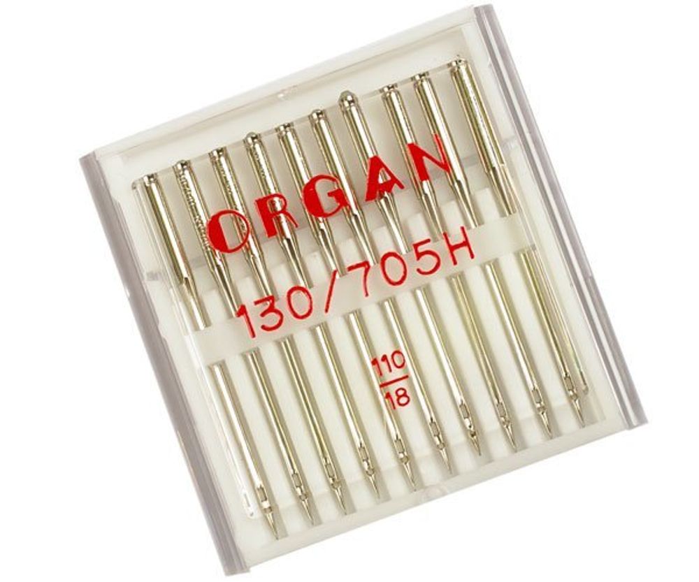 Иглы Organ, универсальные №110 для бытовых швейных машин, уп. 10 игл