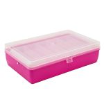 Коробка двухъярусная с микролифтом, 235х150х65 мм, малиновый