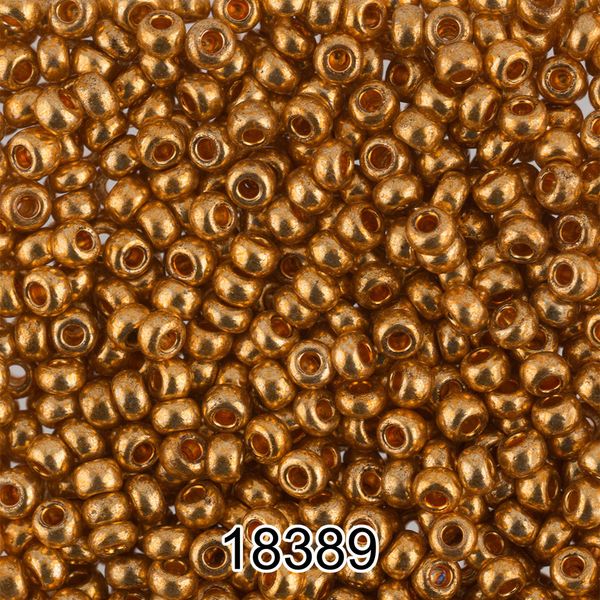 Бисер Preciosa 10/0 (2.3 мм), 500 г, 18389 (Ф657) золотой/металлик