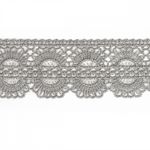 Кружево гипюр (плетёное) 45 мм, диз.2500 цв.E6815 серый уп.13.71м, Kruzhevo