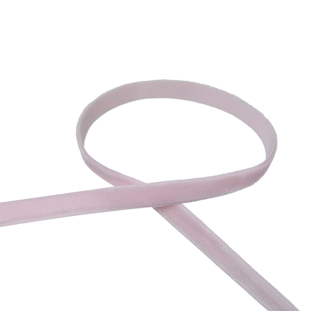 Лента бархатная (тесьма) эластичная 6.0 мм / 16.5±0.5 метра, №607 (13-2800) розовый, Blitz VRE-06