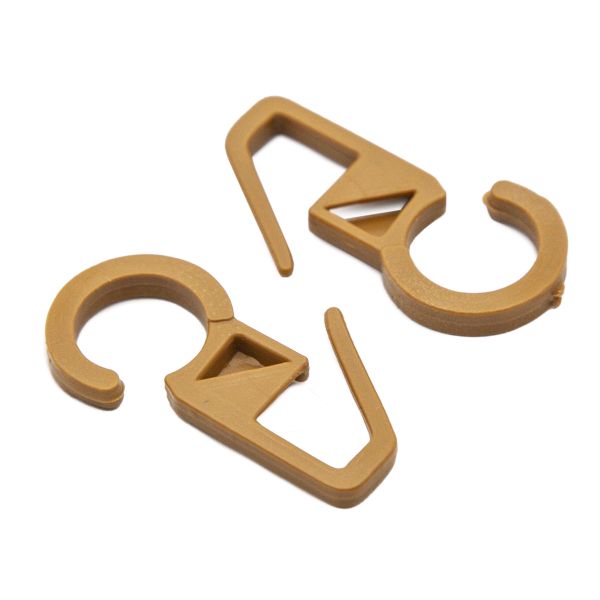 Крючки шторные для карниза 34 мм, цв.бежевый, 100 шт