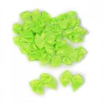 Бантики пришивные 15 мм, MJRF072 зеленый лайм A3208, уп.100 шт