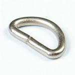 Полукольцо сварное металл внутр. 12 мм (внешн. 17х11 мм, ⌀2.5 мм), 50 шт, серебро ГР, 6046