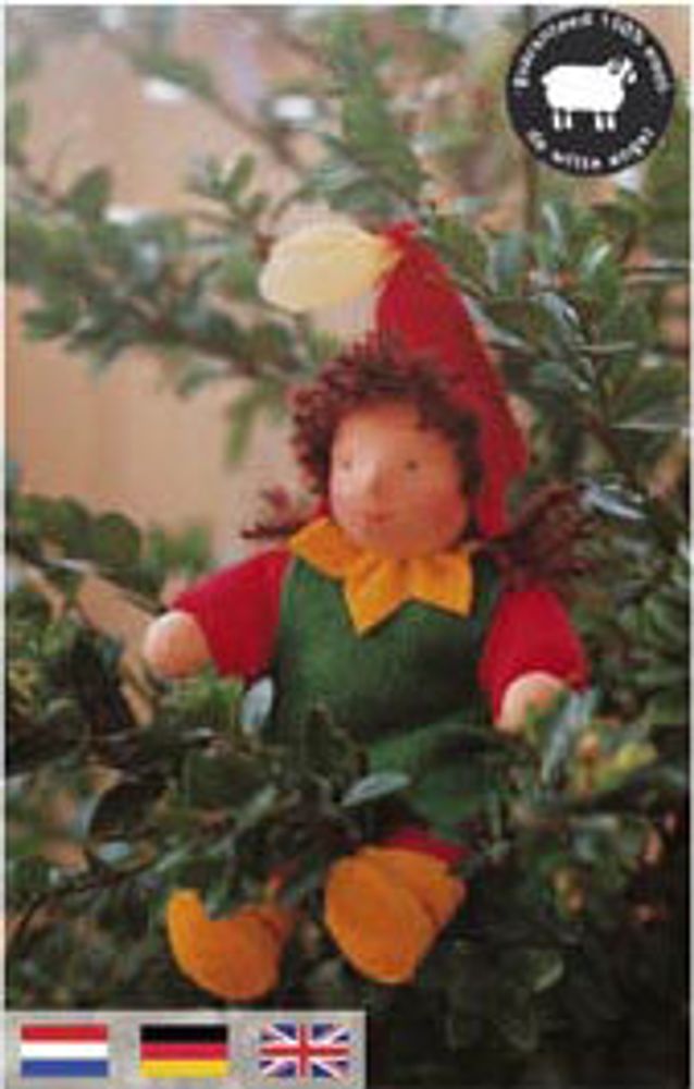 Набор для шитья вальдорфской куклы &quot;Гномик в красном колпачке&quot;, De Witte Engel, A15800