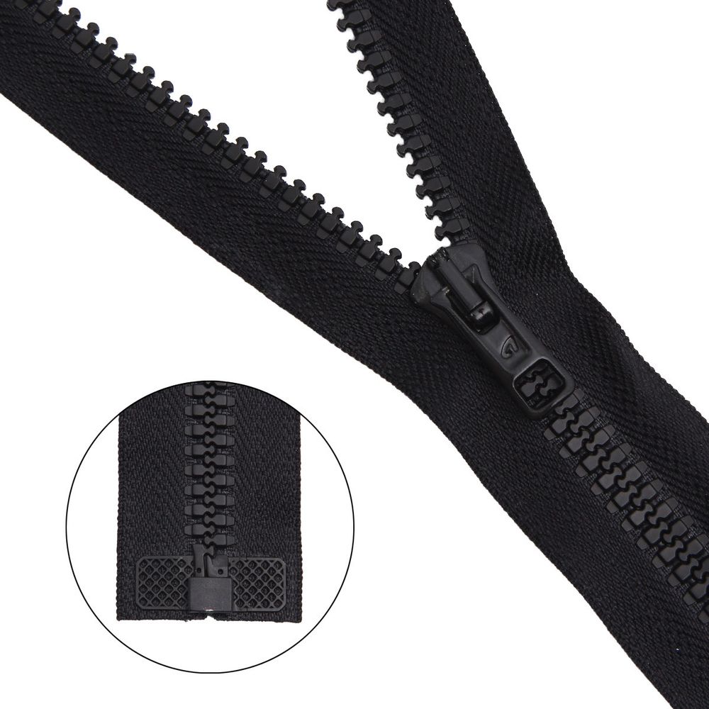 Молния трактор Arta Т6 (6 мм) 1 зам., разъем., 65 см, цв. 077 черный, уп.5 шт