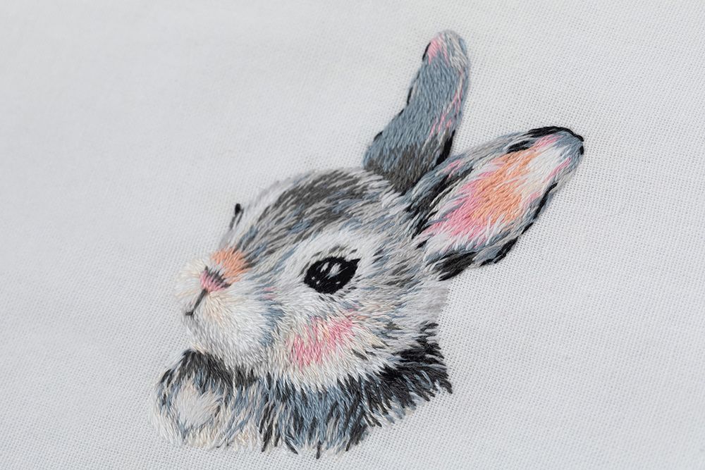 Набор для вышивания нитками Panna, Живая картина. Зайчонок, 11х9 см