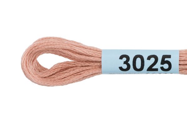 Мулине Gamma 100% хлопок, цв.3025 персик, 24 мотка по 8 метров