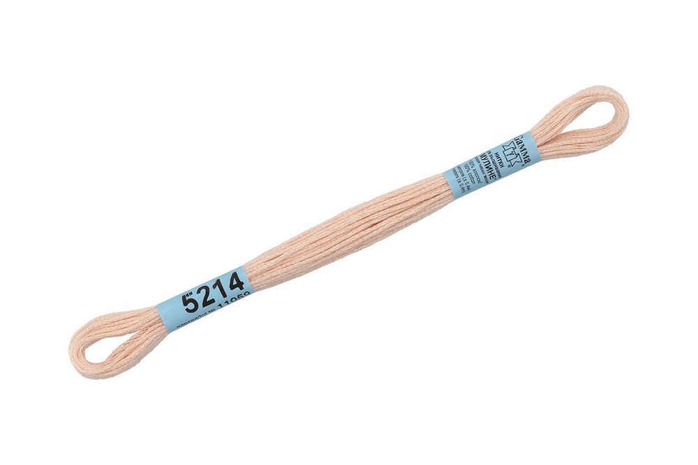 Мулине Gamma 100% хлопок, цв.5214 св.бежевый, 24 мотка по 8 метров