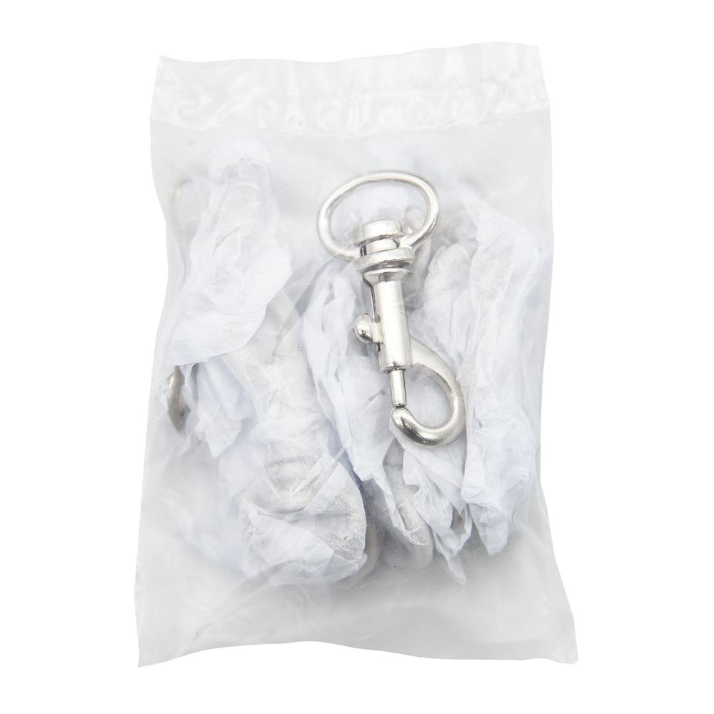 Карабин металл 19.0 мм (53х24 мм), никель, 10 шт