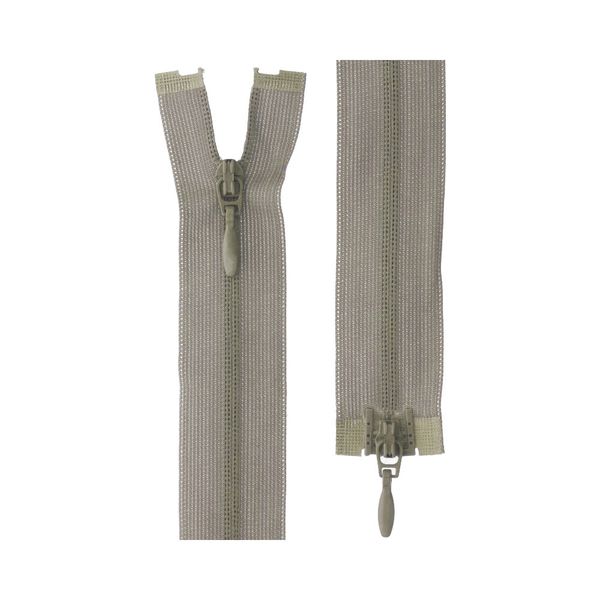 Молния спираль потайная плательная Т3 (3 мм) 2 зам., разъем., 70 см, 282 серо-бежевый, G103L2 Gamma, 10 шт