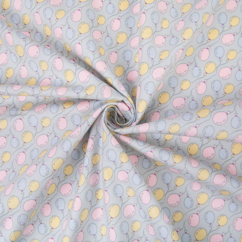 Ткань для пэчворка Peppy Молочные сны фланель, отрез 100х110 см, 175 г/м², МС-27 серый, Peppy