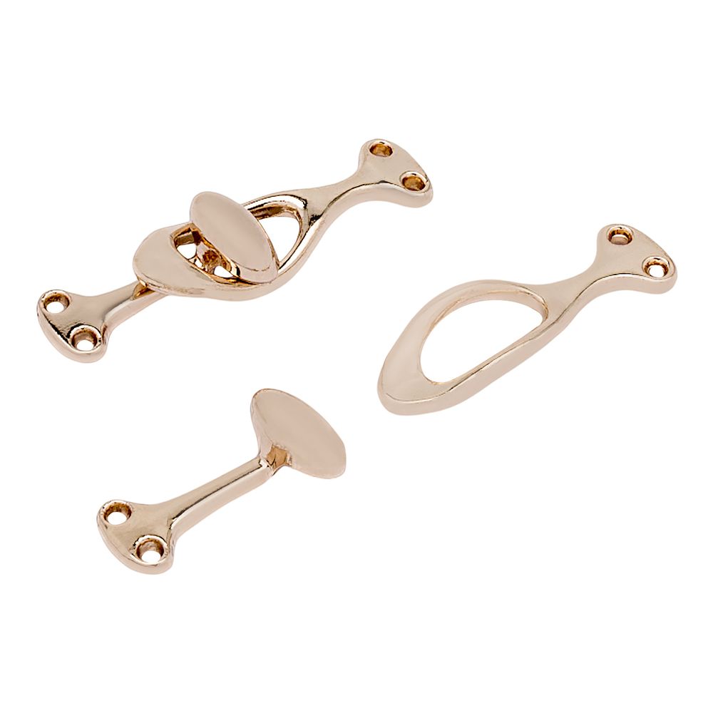 Крючки пришивные декоративные 36х10 мм, золото, 6 шт