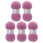 Пряжа Alize (Ализе) Softy Mega / уп.5 мот. по 100 г, 70м, 28 пыльная роза