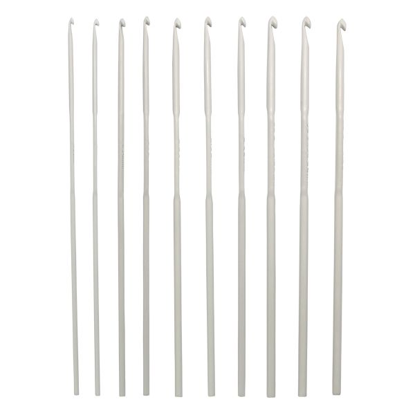 Набор крючков для вязания ⌀2,00-3,5 мм, 15 см, 10 шт, алюминий, Pony