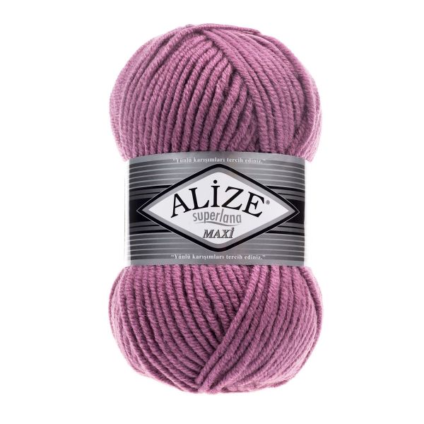 Пряжа Alize (Ализе) Superlana Maxi / уп.5 мот. по 100 г, 100м, 028 сухая роза A
