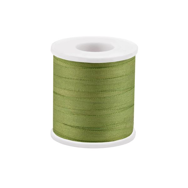 Лента (тесьма) шелковая 4.0 мм / 45.5±0.5 метров, №212 св.зеленый, Gamma SR-4