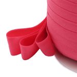 Косая бейка трикотажная 20 мм / 100 метров, т.розовый