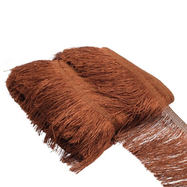 Бахрома отделочная широкая 120.0 мм / 25 метров, нитяная, 236 шоколадный, 0390-0310