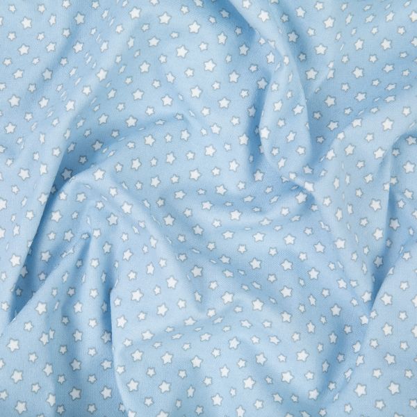 Ткань для пэчворка Peppy Молочные сны фланель, рулон 112 см / 5 метров, МС-10 голубой, Peppy