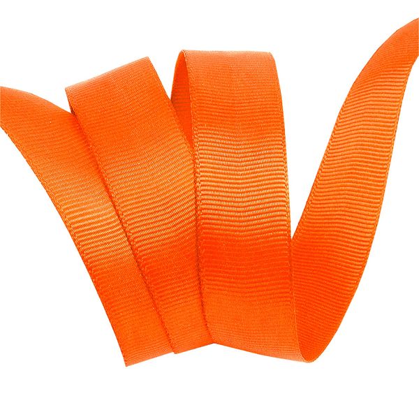 Лента репсовая (в рубчик) 25.0 мм, 751 ярк.оранжевый уп.27,4м
