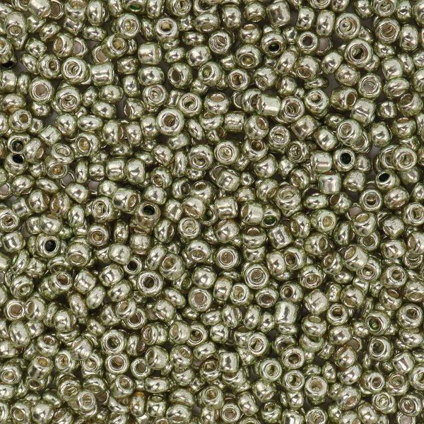 Бисер Astra&Craft 11/0 (2.1 мм), 200 г (10х20 г), цв. 1112 желто-зеленый/глянцевое покрытие