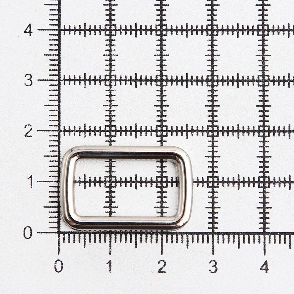 Рамка прямоугольная металл 20 мм /26х17 мм/ никель, ГУ12749, 4 шт