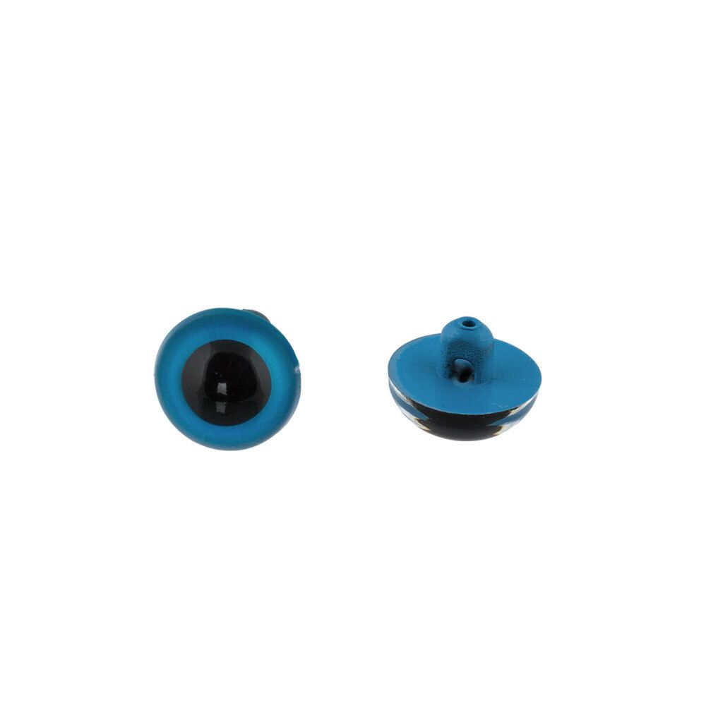 Глаза для кукол и игрушек кристальные ⌀9 мм, 24 шт, голубой, HobbyBe CRP- 9