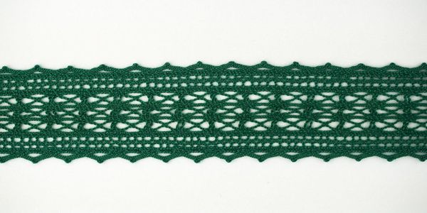 Кружево вязаное (тесьма) 21 мм, цв.зеленый, Alfa, 25 метров, AF-379-063