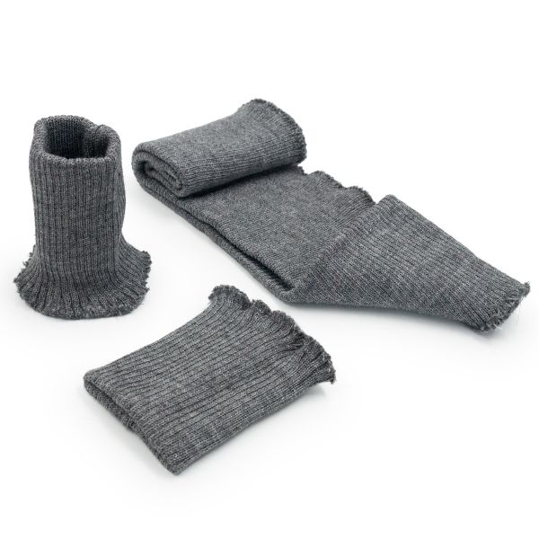 Подвяз (довяз) трикотажный с манжетами (комплект): подвяз 10.0х42 см, 2 манжета 8.5х10.0 см, плотные, 161/м св.маренго