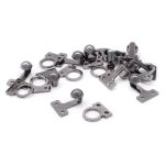 Крючки пришивные декоративные 10х21 мм, чер.никель, 10 шт