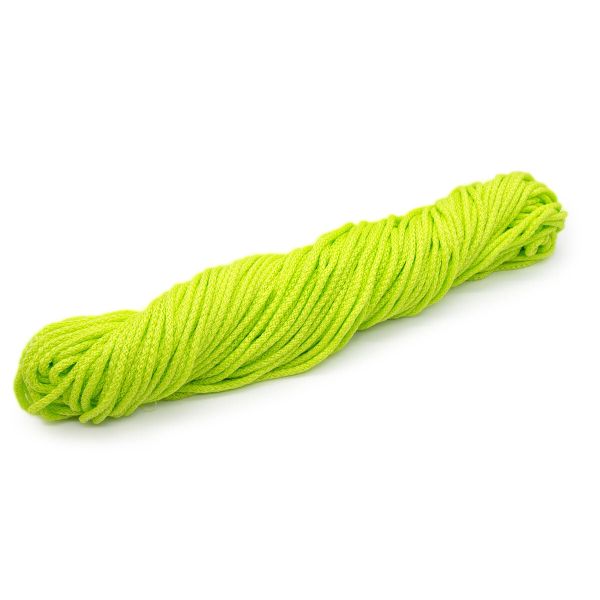 Шнур полипропилен круглый вязаный ⌀6.0 мм / 100 метров, 6-35 салатовый