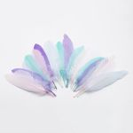 Перо гусиное обработанное ассорти, 15-17см, 20 шт, XQ-660333