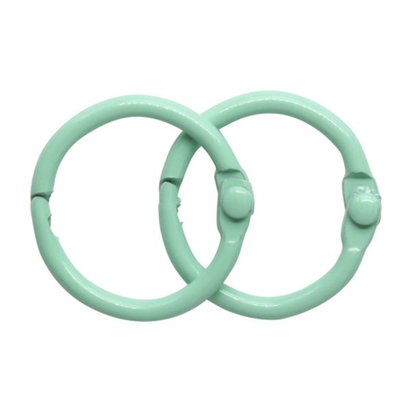 Кольца для альбомов 2см, уп/2 шт, мята