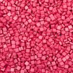 Бусины пластик 6х6х3 мм, 50 г, с двойным отверстием, плоский квадрат, 13 розовый, Astra&Craft 7429