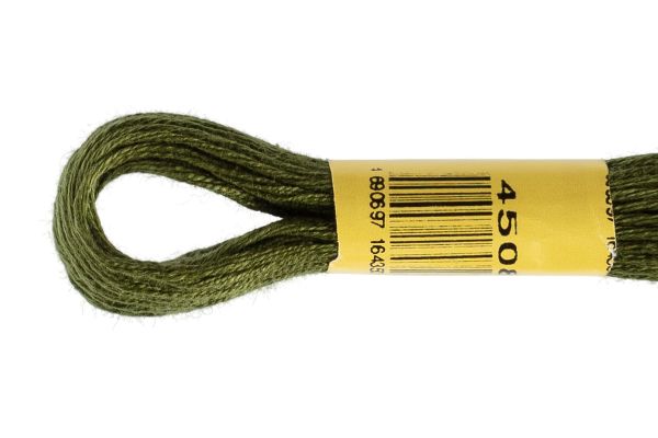 Мулине ПНК им.Кирова цв.4508 хаки, 24 мотка по 8 метров