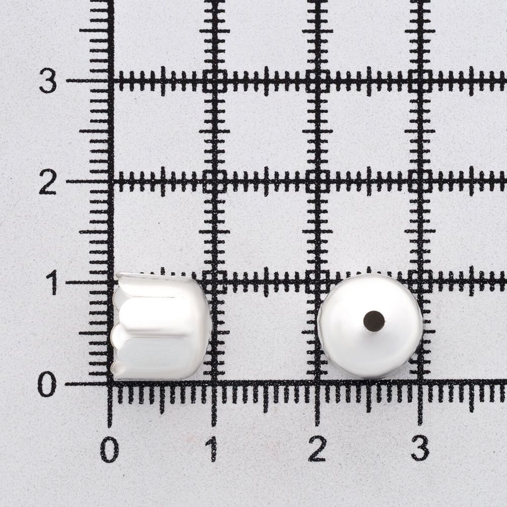 Шапочка декоративная FIN1242, 10х9мм, 30 шт/уп (серебро)