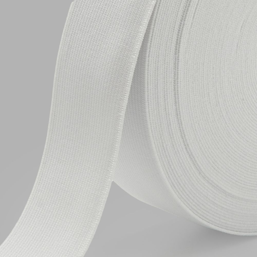 Резинка тканая 40.0 мм / 20 метров, белый