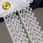 Кружево гипюр (плетёное) 80 мм, TR.8G8386, 03 белый, 12м, Kruzhevo
