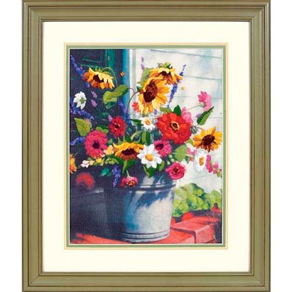 Набор для вышивания нитками Dimensions, Корзина цветов, 36х28 см