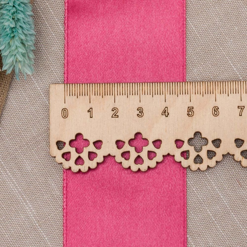 Лента атласная 1-сторонняя 50.0 мм / 22.86±1 метров, аналог 7730446, 91 фуксия, DDZ2401, Globus