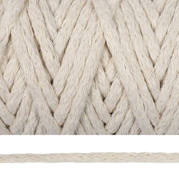 Шнур круглый х/б ⌀6.0 мм / 50 метров, 2112 неокр. Хлопок